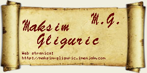Maksim Gligurić vizit kartica